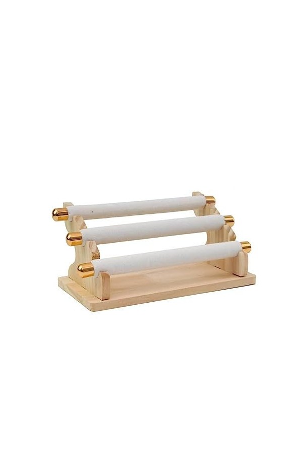 vreplrse Bijoux en bois Présentoir Amovible Anneau De Stockage Titulaire Collier Organisateur Support Accessoire Chambre Dort