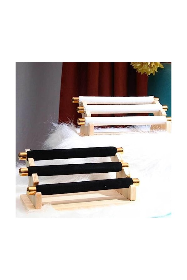 vreplrse Bijoux en bois Présentoir Amovible Anneau De Stockage Titulaire Collier Organisateur Support Accessoire Chambre Dort
