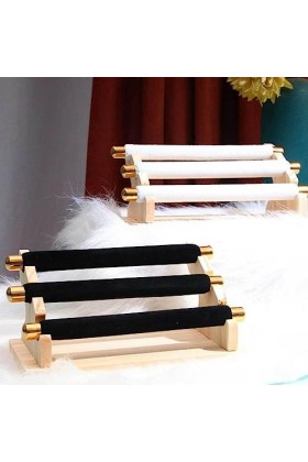 vreplrse Bijoux en bois Présentoir Amovible Anneau De Stockage Titulaire Collier Organisateur Support Accessoire Chambre Dort