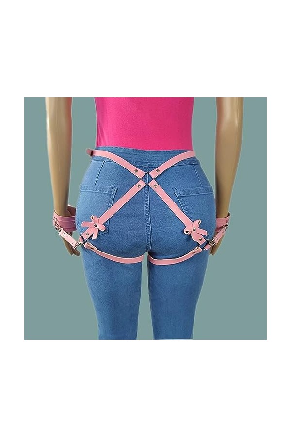 Ceinture de liaison pour femmes, Lingerie, jarretelles, Cage, accessoire de cuisse, Sexy, ensemble de pantalons de Bondage po