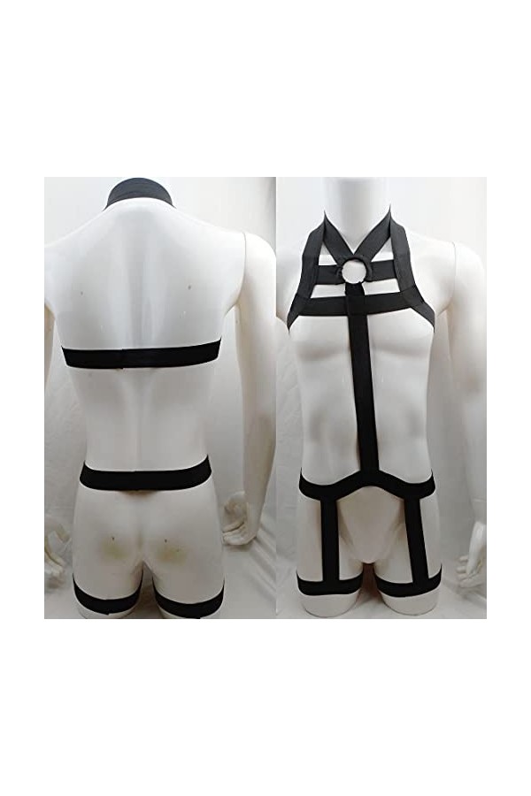 HUNTVE Costumes Une pièce, Bondage Poitrine bandoulière Hauts Corsets Sangles Sangles Corps, Bondage vêtements Hommes Accesso
