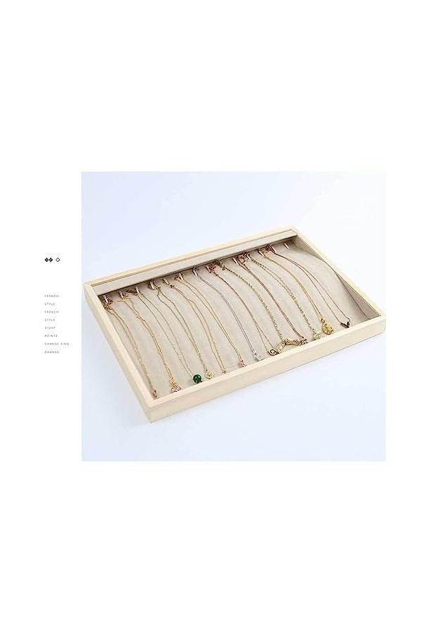 eexuujkl 18-grilles Bracelet Collier Présentoir Pendentif Tour De Cou Organisateur Bijoux Titulaire De Stockage pour La Maiso