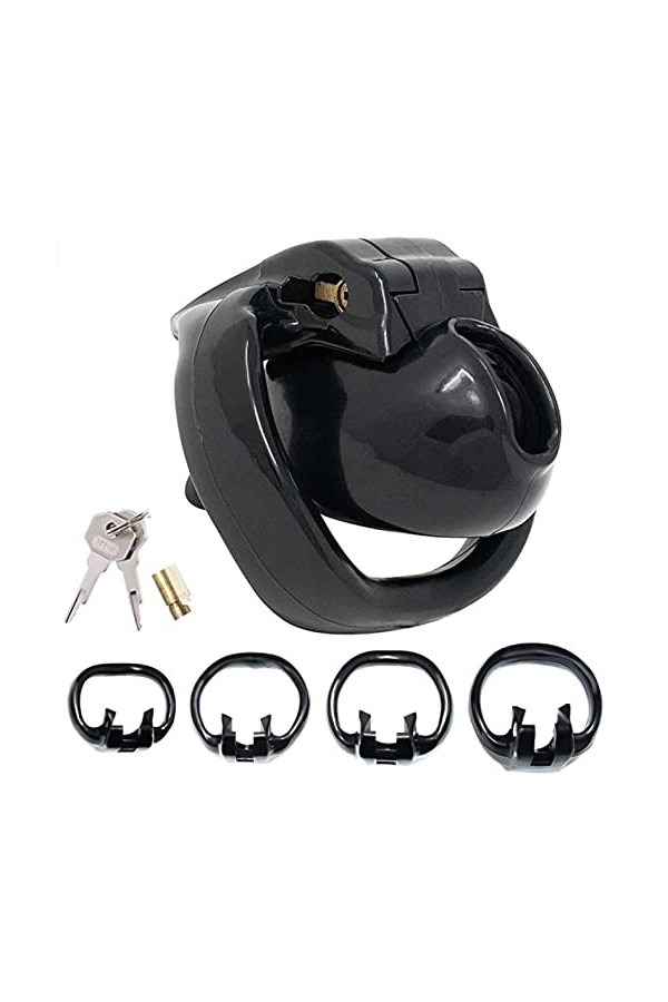 Protège pénis en résine noire pour homme, anti-fraude, jouets érotiques pour adultes G-F13