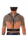 Harnais pour homme - Ceinture pour le corps, les épaules, la poitrine, la taille, sangle réglable - Anneau torique - En cuir
