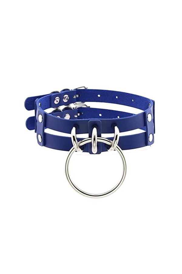 Collier ras du cou Collier de tour de cou en cuir, collier de cou clouté à rivet gothique, tour de cou à steampunk for le joi