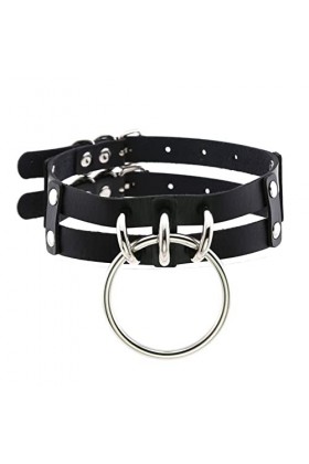 Collier ras du cou Collier de tour de cou en cuir, collier de cou clouté à rivet gothique, tour de cou à steampunk for le joi