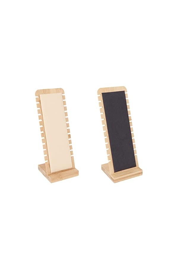 BOKIOESDE Support détachable de collier de présentoir de bijoux en bambou solide avec des accessoires de Photo de stockage de