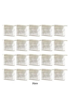 FIOERDTUIE 20 pièces bijoux sac de rangement Bundle pochettes sacs multifonctions chaînes collier organisateur voyage titulai