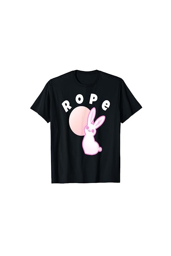 T-shirt en corde avec lapin Shibari Bondage Kinky Fetish Munch BDSM T-Shirt