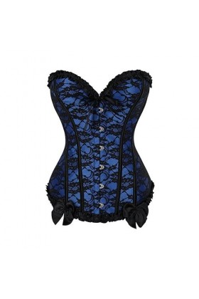 Lingerie sexy à lacets pour femme - Corset moulant à la taille - Corset modelant grande taille - Noir - XXXL