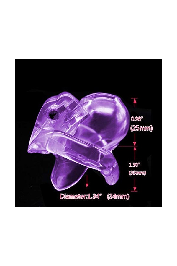 Purple Resin Restraint Cage Mens Fencing Protection Cage 4 Sizes ❀226