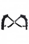 Harnais pour homme en simili cuir double armure épaule poitrine fantaisie boucle costume punk gothique festival rave club fêt