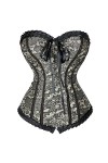 Lingerie sexy à lacets pour femme - Corset moulant à la taille - Corset modelant grande taille - Noir - XXXL