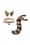 kowaku Oreilles et Queue en Fausse Ensemble Cosplay Costume Casque Cou Collier Ras du Cou avec Cloches pour la Fête Dress up 