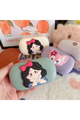 FLYRANGOOV Boîte de rangement portable pour lentilles de contact - 4 pièces - Pour voyage - Belle boîte à lentilles de contac