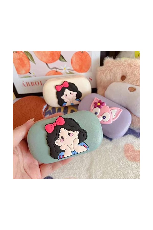 FLYRANGOOV Boîte de rangement portable pour lentilles de contact - 4 pièces - Pour voyage - Belle boîte à lentilles de contac