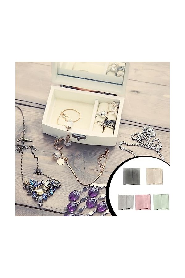 eexuujkl 20 pièces collier sac de rangement Portable pliant pendentif tour de cou organisateur mode bijoux sacs pour chambre 