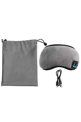 Keenso Bandeau pour Les Yeux Bluetooth, Casque de Musique sans Fil Lavable pour Les Yeux endormis Gris Autres Fournitures de