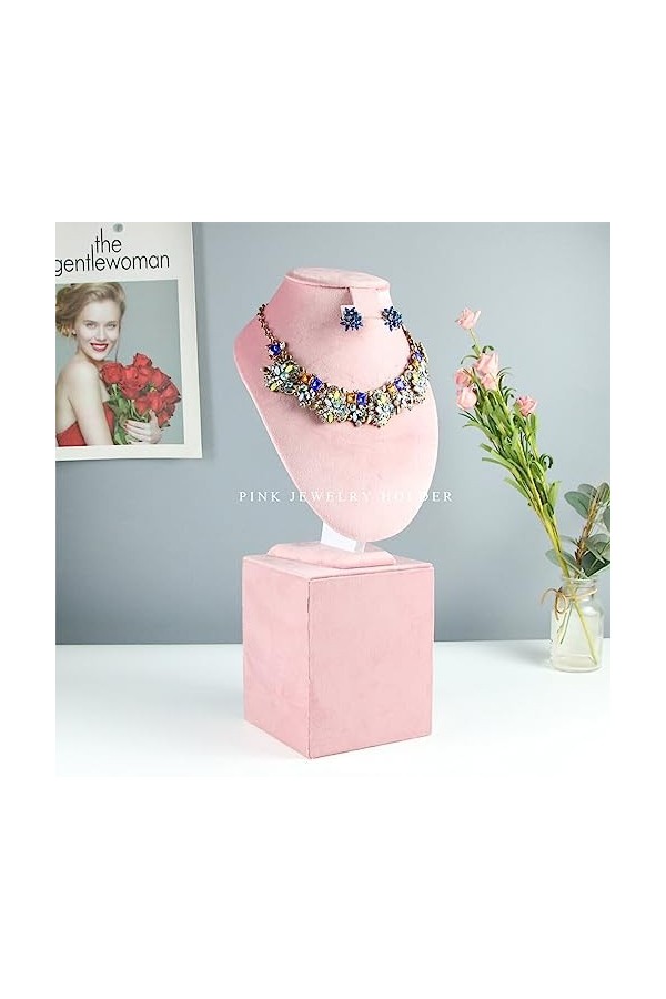 rongweiwang Bijoux présentoir velours collier Bracelet tour de cou support boucle doreille stockage organisateur mise en pag