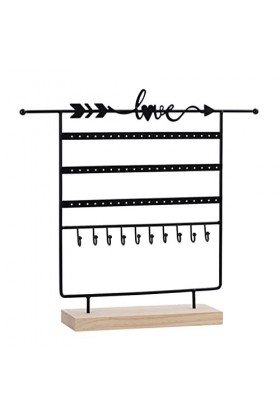 eexuujkl Bijoux Amour Titulaire Multi-couche Suspendu Stand Boucles Doreilles Bracelets Base En Bois Style Moderne Bijoux Ra