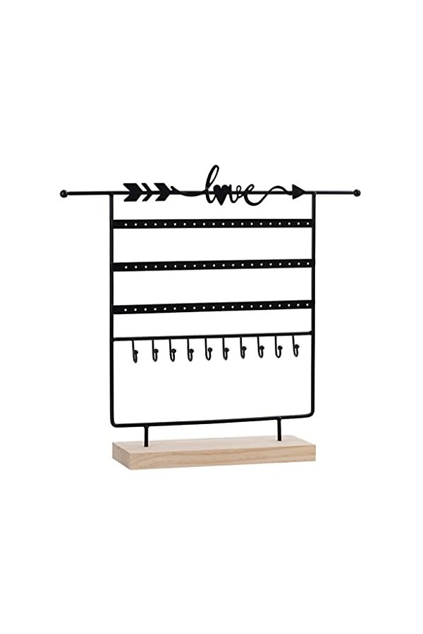 eexuujkl Bijoux Amour Titulaire Multi-couche Suspendu Stand Boucles Doreilles Bracelets Base En Bois Style Moderne Bijoux Ra