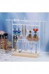eexuujkl Bijoux Amour Titulaire Multi-couche Suspendu Stand Boucles Doreilles Bracelets Base En Bois Style Moderne Bijoux Ra