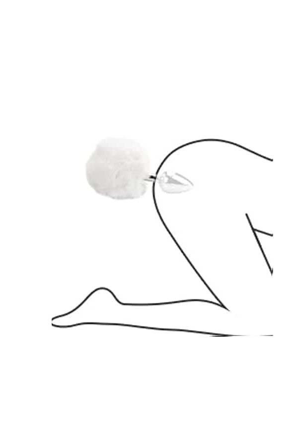 HUNTVE Queue de Lapin en Fourrure Blanche - Costume drôle de Lapin à Queue Courte