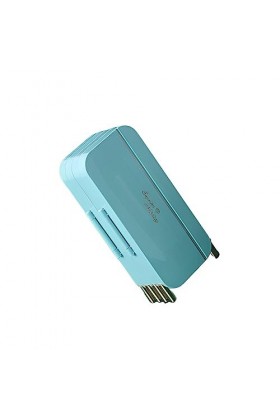 kawehiop Affichage antipoussière de cas de support multicouche de boîte de rangement de bijoux pour la maison, Bleu