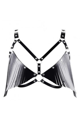 Show Muscle Cuir COSPLAY Ceinture Réglable Bretelles Harnais Punkgoth Poitrine Bretelles Bretelles Corps sangles, noir, taill