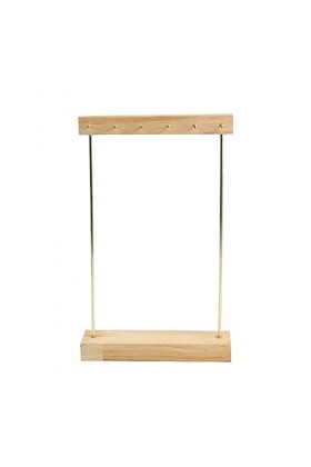 SUIOPPYUW Support de stockage de bijoux Collier double face Support suspendu Bracelets Support de base en bois Accessoires ph