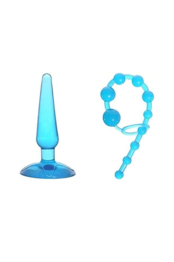 2 PCS/set Bǚtt Ànâl Entraîneur Bǚtt Ànâl Expander Beads Silicone Massage Plùgs Massager pour débutants Body MAsseur Black Se