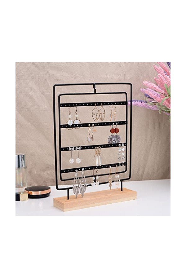 CLSSLVVBN Porte-bijoux Oreille Carte Rotatif Stand Boucles Doreilles Pendentif Cintre Style Moderne Bijoux Organisation Rack