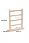 eexuujkl Organisateur en bois 4 couches porte-photos présentoir de bijoux solides porte-boucles doreilles support magasins v