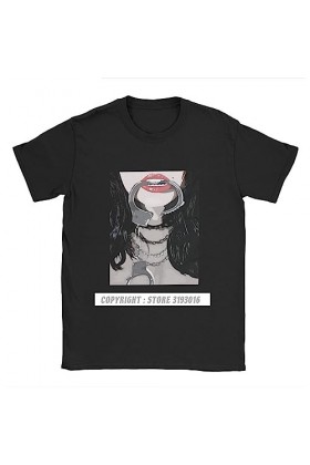 Mens T Shirts BDSM Fashion Cotton Dominant Submissive Slave Play Sexy Sub Tshirts Round Neck Tops Black 3XL