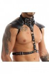 Harnais pour homme en cuir synthétique avec boucles réglables pour le corps, la poitrine, les bretelles, les rave club, fête 