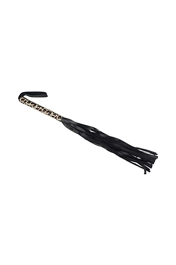 MeHam Fouet en Cuir Noir équitation Jouet Couple Accessoires de Jeu de rôle