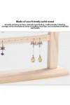 vreplrse Organisateur en bois 4 couches accessoires support vitrine bijoux boucles doreilles support suspendu support maison