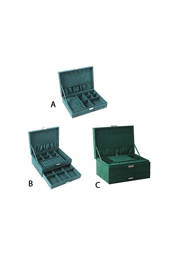 SUIOPPYUW Bijoux Boîte De Rangement Tenant Des Cas Antipoussière Collier Anneau Organisation Cas De Mode Accessoire Organisat