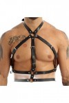 CHOUBAGUAI Harnais réglable en cuir synthétique noir pour homme - Ceinture de poitrine sexy punk gothique rave - Type I