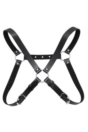 HSQSMWJ Hommes de Carrosserie Poitrine PU Ceinture Harnais Épaule Muscle Corps Punk Color:Black,Size:One Size 