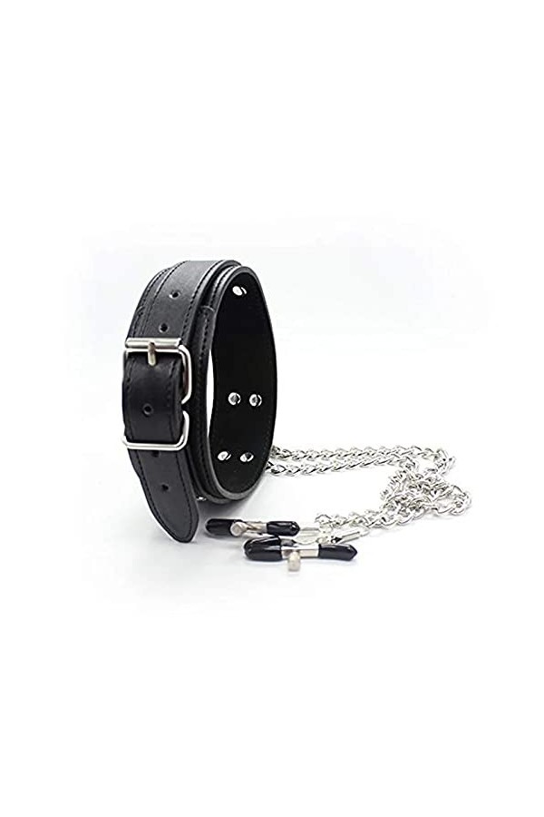 XaiYimee Manchette de Cou en Cuir Fin avec Clip réglable