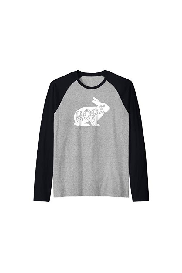 BDSM Kinbaku Rope Bondage Shirts: Rope Bunny Manche Raglan