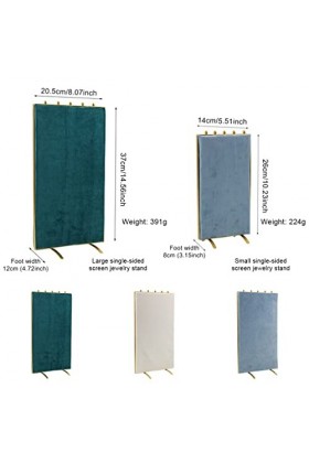 kawehiop Écran Type collier support organisateur velours présentoir métal broche étagère support décrochage comptoir vitrine 