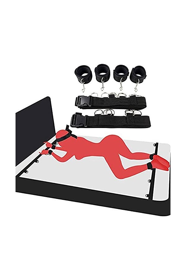 SATIJA B-D-S-M Jouets pour Couples Accessoires pour Poignets et Chevilles pour Femmes