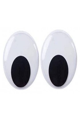 PLEETS Yeux mobiles adhésifs yeux mobiles autocollants en plastique pour loisirs créatifs et décoration de fête 40 mm-20 piè
