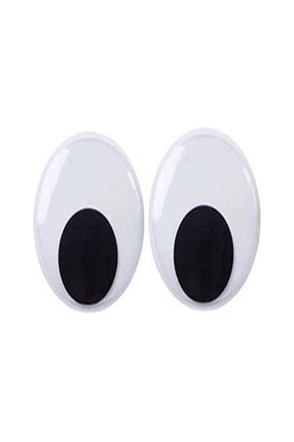 PLEETS Yeux mobiles adhésifs yeux mobiles autocollants en plastique pour loisirs créatifs et décoration de fête 40 mm-20 piè