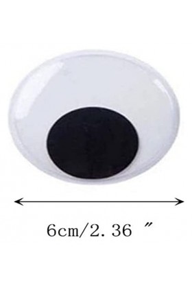 PLEETS Yeux mobiles adhésifs yeux mobiles autocollants en plastique pour loisirs créatifs et décoration de fête 40 mm-20 piè