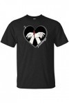 HALFTONE I Love Bondage 50 Shades Valentine BDSM Kinky Naughty Dominatrix T-Shirt Black T-Shirts à Manches Courtes Large 