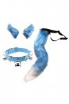kowaku Oreilles et Queue en Fausse Ensemble Cosplay Costume Casque Cou Collier Ras du Cou avec Cloches pour la Fête Dress up 