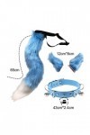 kowaku Oreilles et Queue en Fausse Ensemble Cosplay Costume Casque Cou Collier Ras du Cou avec Cloches pour la Fête Dress up